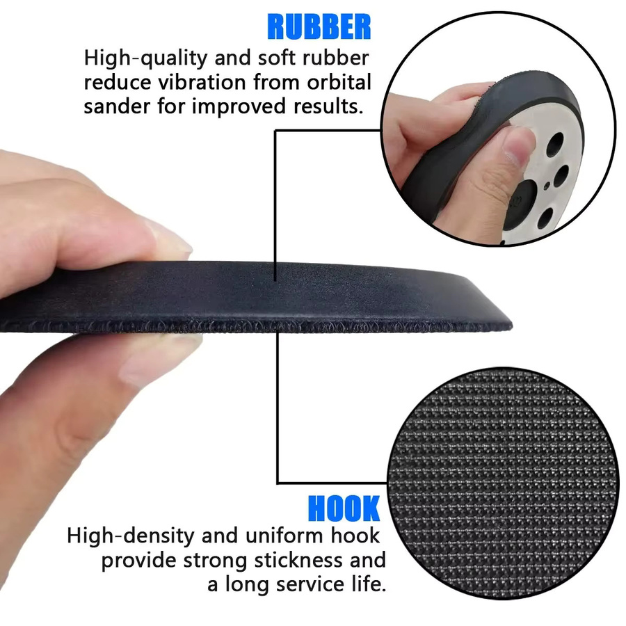 Black+Decker 8-Loch Ersatz-Schleifpads und Klett-Trägerplatten für Holzbearbeitungswerkzeuge, 5 Zoll, 1/3 Stück - Bild 6