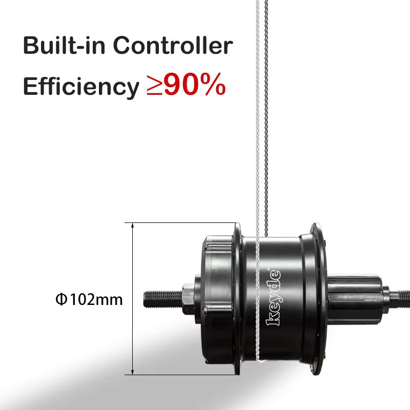 Keyde P100 E-Bike-Umbausatz Hinterradnabenmotor-Kit mit Bluetooth-Steuerung und Drehmomentsystem in Schwarz - Bild 2