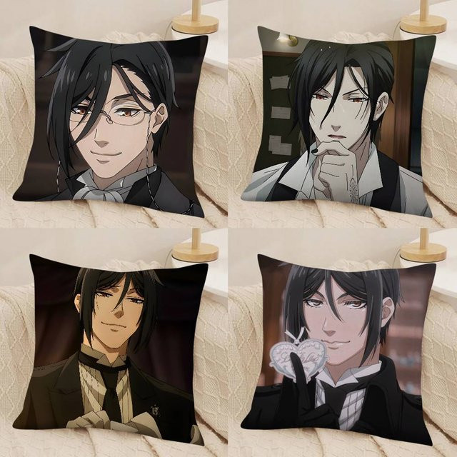 Kayou Black Butler Sebastian Michaelis Kissenbezug quadratisch B/B/H: 40 x 40 x 40 cm - Bild 1