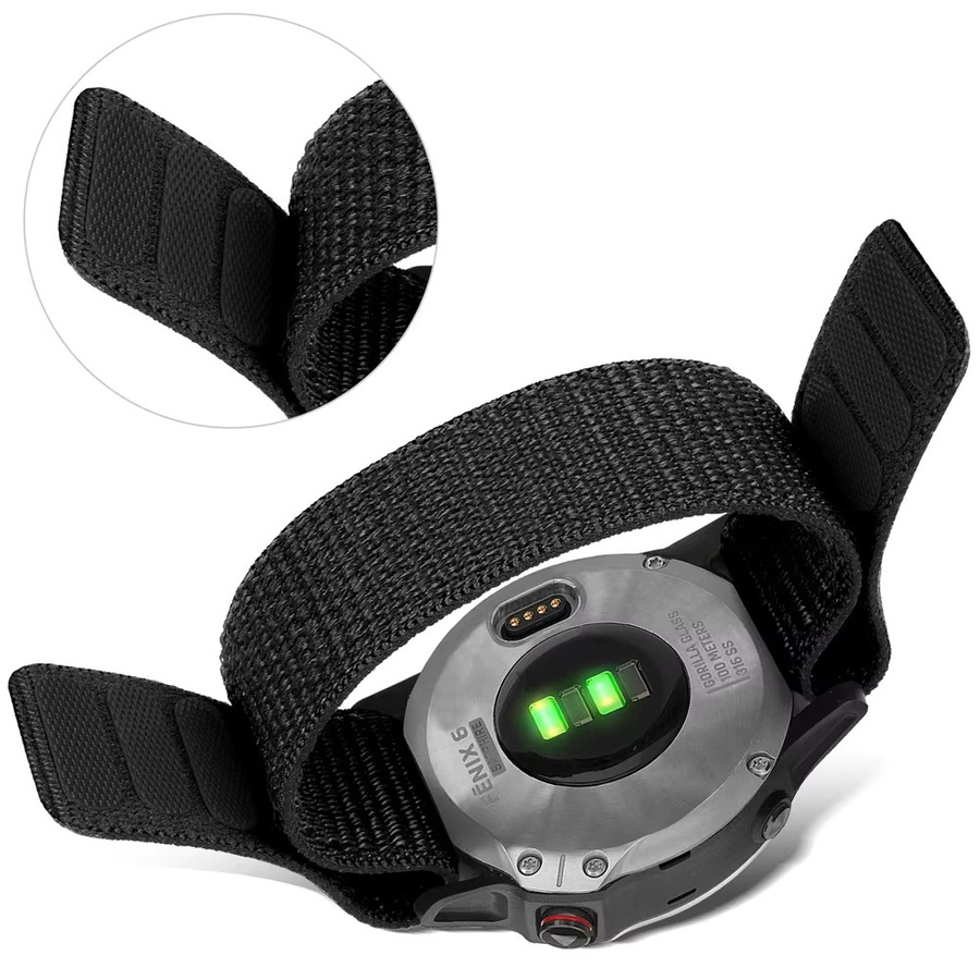 Uhrenarmband Nylon, Schwarz, Unisex - Bild 2