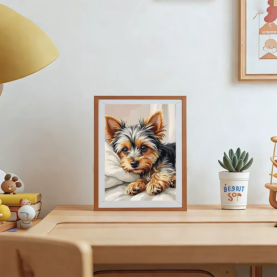 AZQSD Diamant-Mosaik Hund Wanddekoration mit quadratischen Strass-Steinen in Multicolour - Bild 3