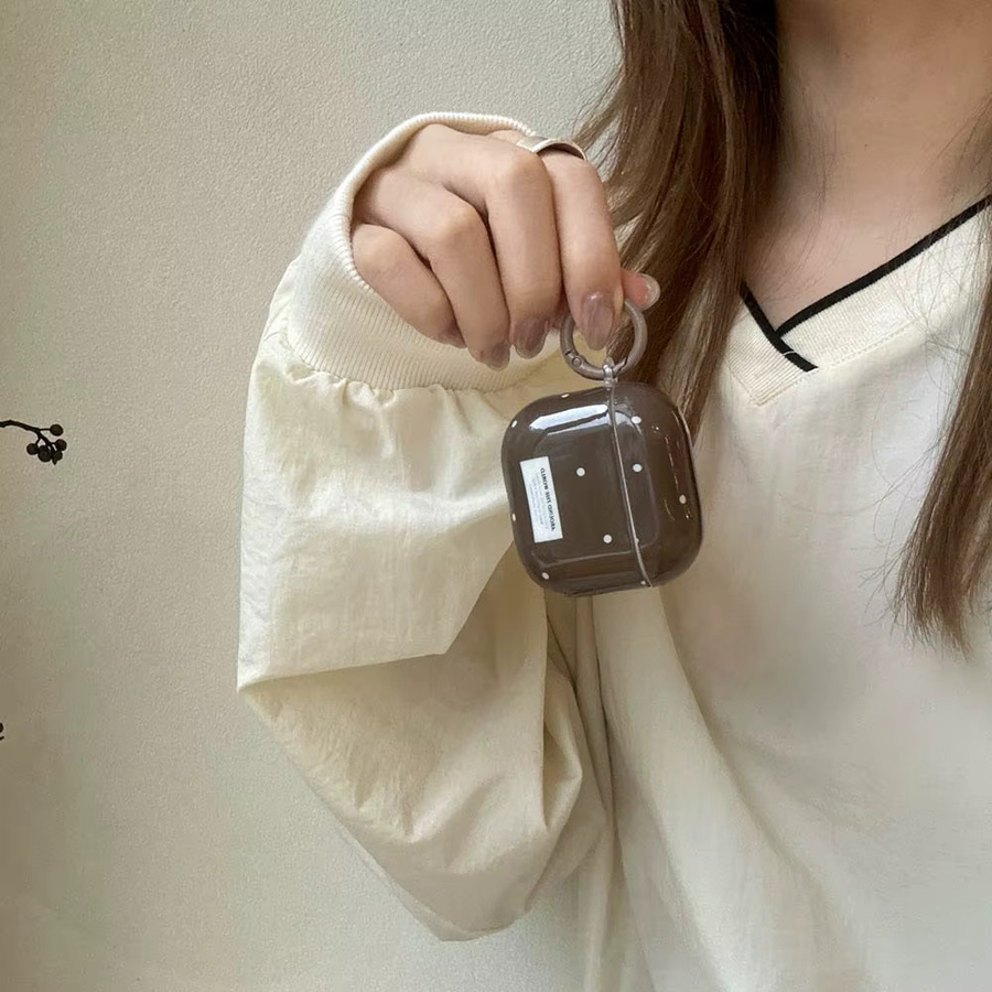 Apple AirPods Schutzhülle in Beige mit Ring und weichem Anti-Fall-Design - Bild 3