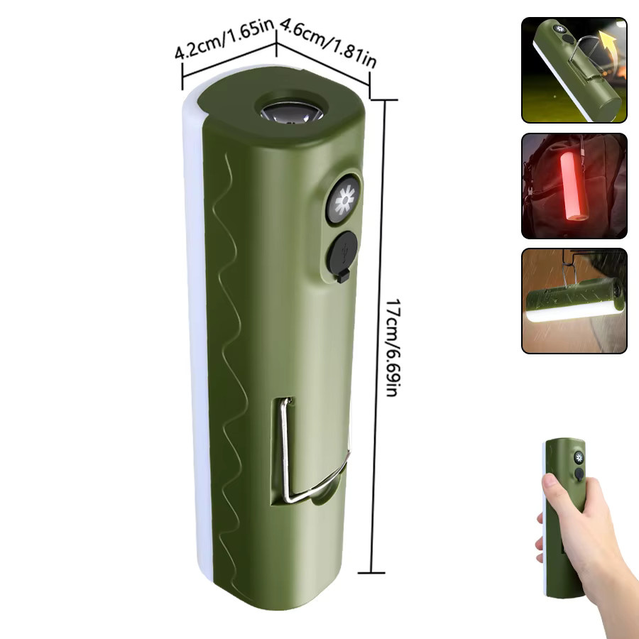 KDULIT Wiederaufladbare LED Lesebuchleuchte mit Haken, Tragbare Nachtlampe in Warmweiß und Grün - Bild 6