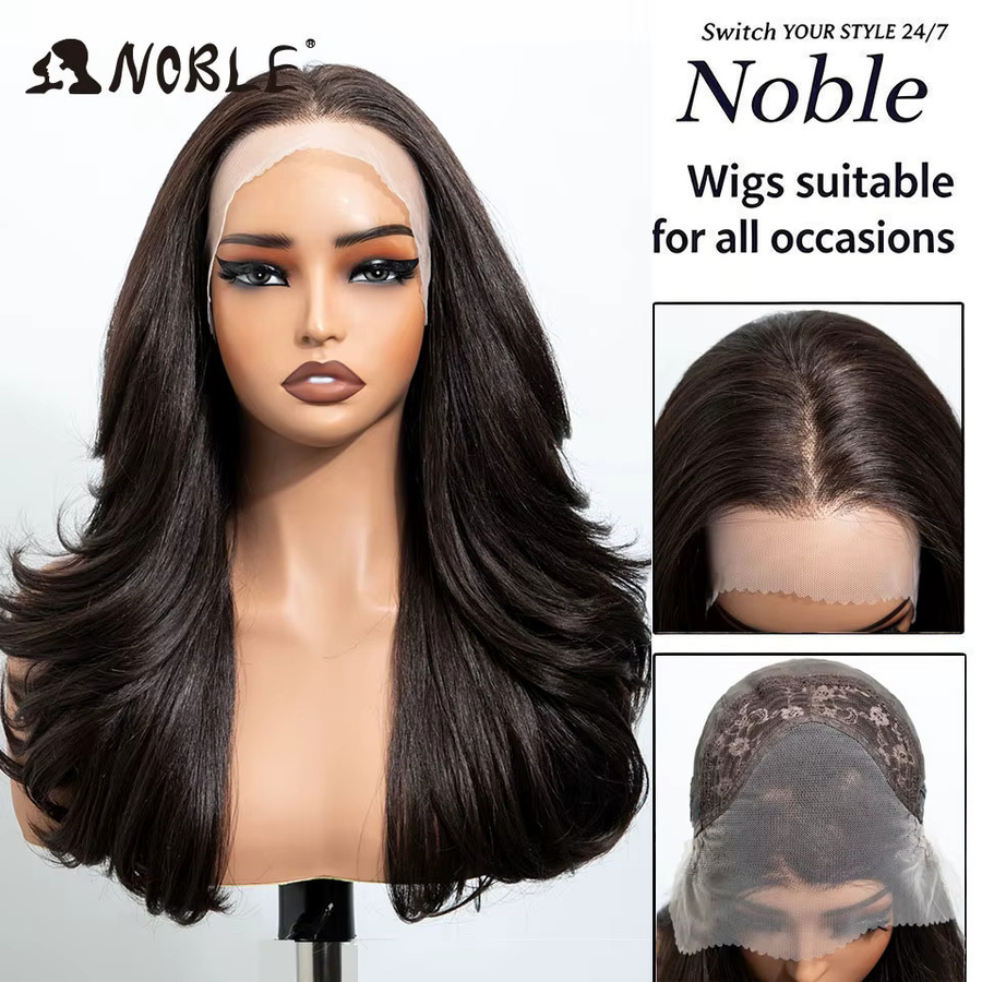 NOBLE Synthetische Lace-Front-Perücke, 30 Zoll, Dunkelbraun, Damen - Bild 2