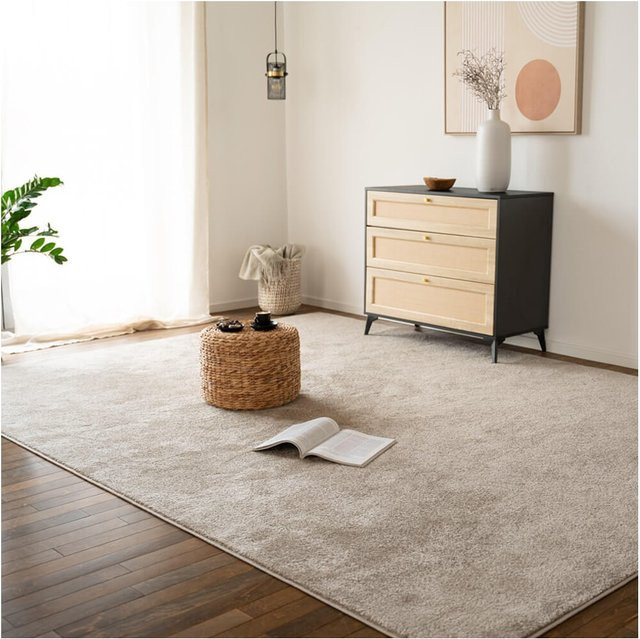 HOME DELUXE Kurzflor Teppich FOFI in Beige und Grau, B/T: 110 x 60 cm - Bild 1