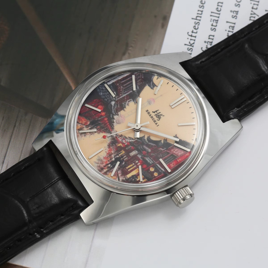 HEIMDALLR Armbanduhr, Handaufzug, Edelstahl, Emaille-Zifferblatt, Herren - Bild 3