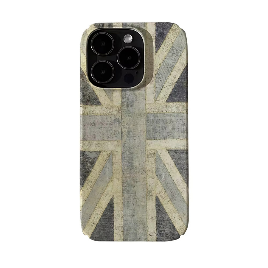 Glänzende Handyhülle im Retro-Kreuzmuster für iPhone 11 bis iPhone 17 Pro Max aus hartem PC-Material - Bild 2