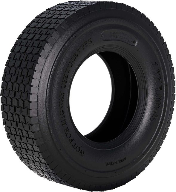 Wiltec Mantel Rasenmäherreifen Schwarz 13X5.00-6 für Rasentraktor - Bild 1