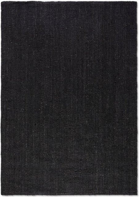 NYVI Teppich Bouclé in Dunkelschwarz, pflegeleicht und strapazierfähig, geeignet für Fußbodenheizung, B/T: 60 x 90 cm - Bild 1
