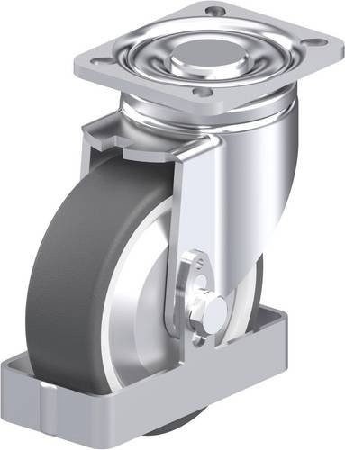 Blickle Stahlblech-Lenkrolle LH-POTH 125G-1-FA-FS in Grau mit 125 mm Rad-Durchmesser und 350 kg Tragfähigkeit - Bild 1