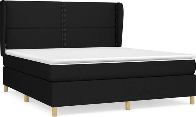 vidaXL Boxspringbett mit Matratze Hybrid-Design in Schwarz, B/T/H: 180 x 200 x 183 cm - Bild 1