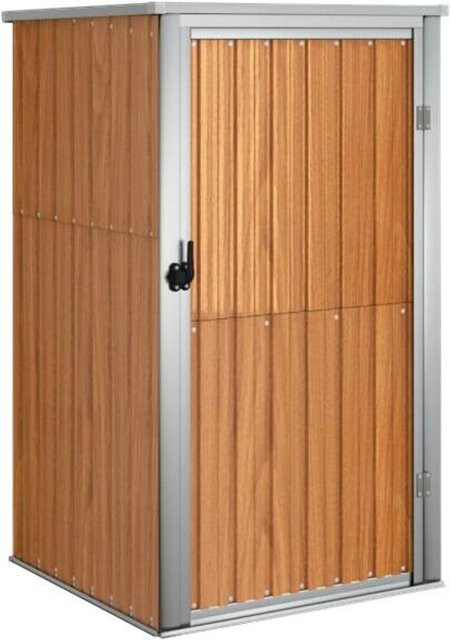 vidaXL Geräteschuppen aus verzinktem Stahl in Braun B/T/H: 88 x 89 x 161 cm - Bild 1