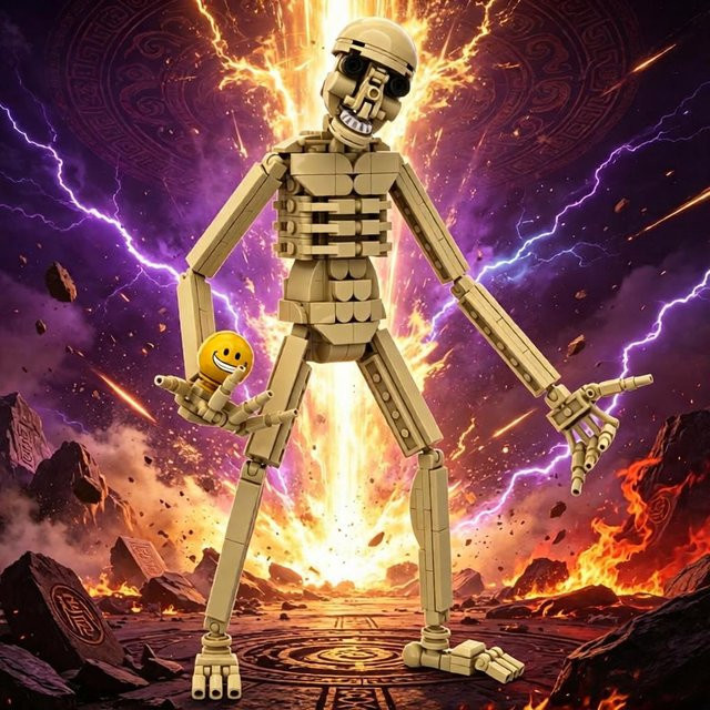Pixel World GameTime Pix Skelett König der Tiefsee Verity Monster, Baustein-Set, 301 Teile - Bild 1