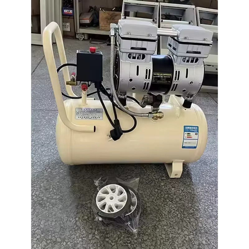 Geräuscharme ölfreie Luftkompressorpumpe für Heißpressmaschinen, 1500 W, 50 l, Weiß - Bild 2
