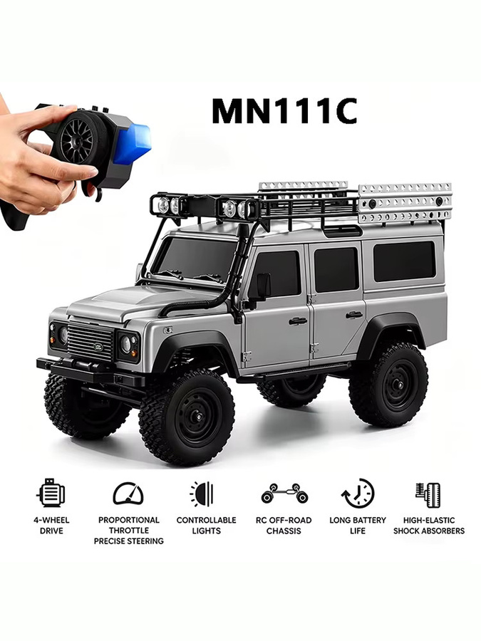 JIKEFUN MN111C RC 4WD Simulations-Truck, ferngesteuert, 1:18, Offroad-Fahrzeugmodell - Bild 6