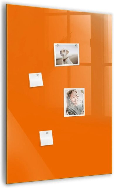 Tulup Magnettafel aus Glas in Orange, B: 70 cm, H: 100 cm - Bild 1