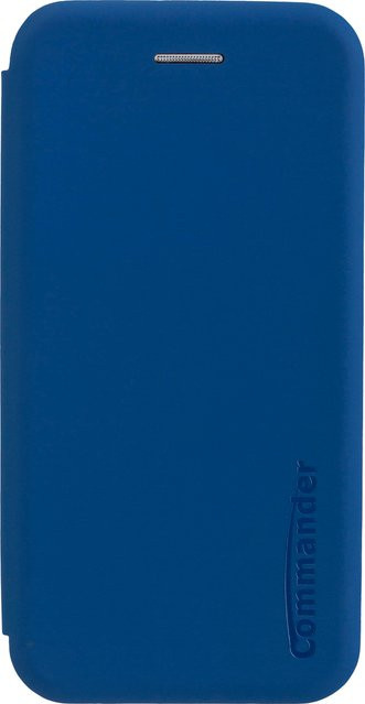 Book Case CURVE Handyhülle für Apple iPhone 7, iPhone 8 und iPhone SE 2020 in Maritim Blue mit Soft-Touch-Oberfläche - Bild 1