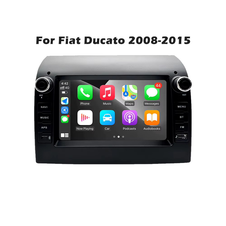 KJ-NAVI Android 16 Multimedia Autoradio mit GPS und CarPlay für Fiat Ducato 2008-2015, Citroen Jumper und Peugeot Boxer 2011-2015, Schwarz, OHNE 2din DVD - Bild 4
