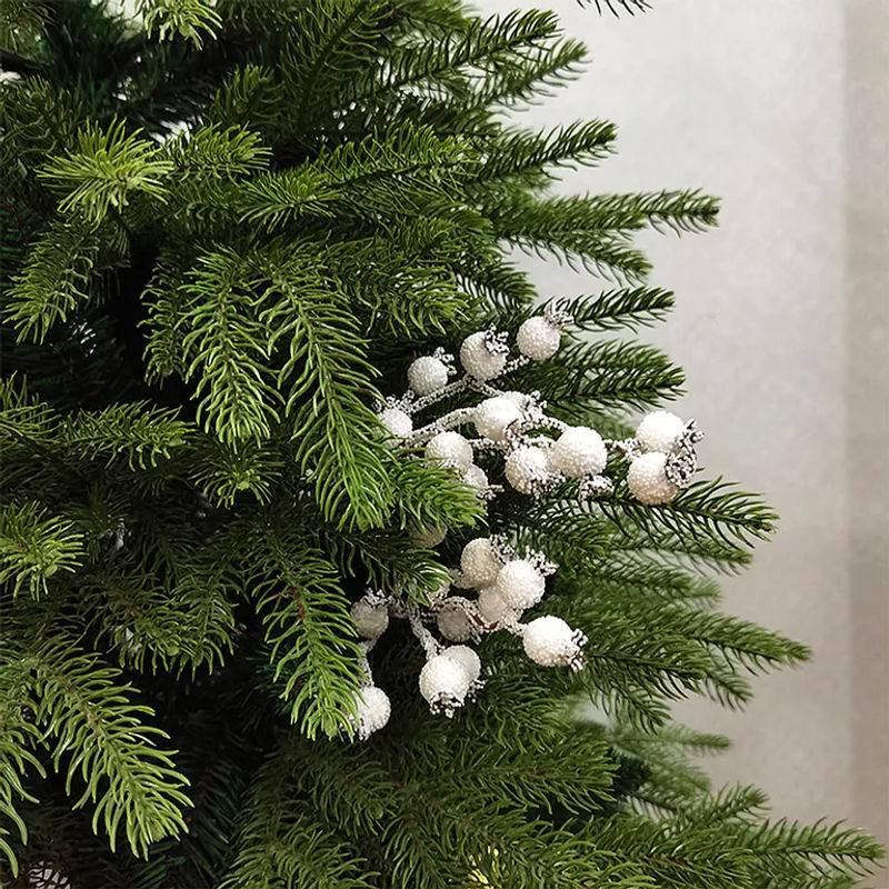 Love Home Garden Künstliche Weiße Beeren als Einzelstamm für Weihnachts- und Hochzeitsdekoration, Länge: 20 cm - Bild 2