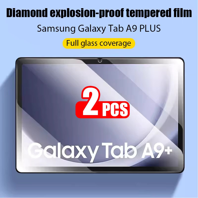2er-Set Displayschutzfolie aus gehärtetem Glas für Samsung Galaxy Tab A9 Plus, Ultra HD, transparent, 11 Zoll - Bild 5