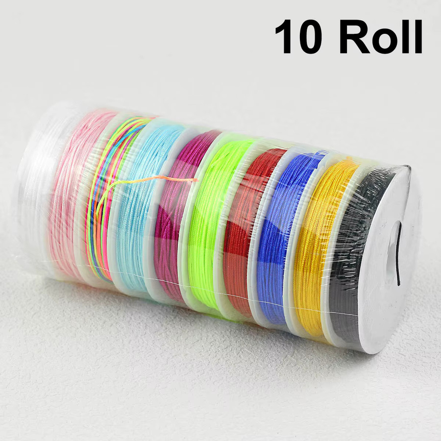 JHNBY Nylonschnur, 1,0 mm, geflochten, 10 Stück, verschiedene Farben, Unisex - Bild 2