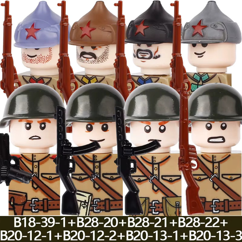 BRICKPANDA WW2 Militär Sowjetische Soldat Figuren Bausteine, Kunststoff - Bild 6
