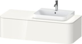Duravit Waschtischunterschrank Happy D.2 Plus ohne Aufsatz, weiß hochglanz, Wandmontage, B: 130 cm, T: 35,4 cm, H: 55 cm, rechts - Bild 1