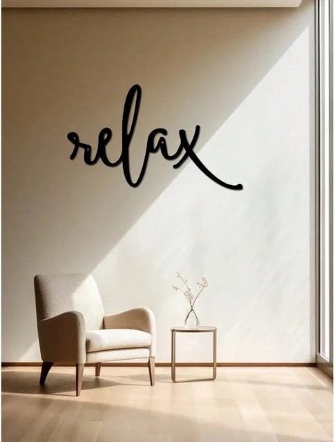 Moderne Wandkunst aus Eisen von CIFBUY in Schwarz als dekoratives Metallschild für dein Badezimmer - Bild 1