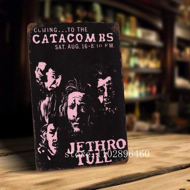 ZX ART Jethro Tull Metallschild Wanddeko Vintage Blechschild B/H: 30 x 40 cm - Bild 1