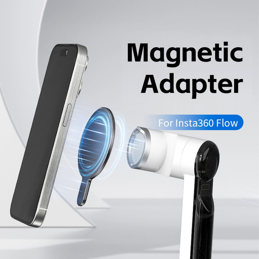 aMagisn AF03 Magnetischer Telefonhalterungsadapter für Insta360 Flow Smartphone, Schwarz - Bild 3
