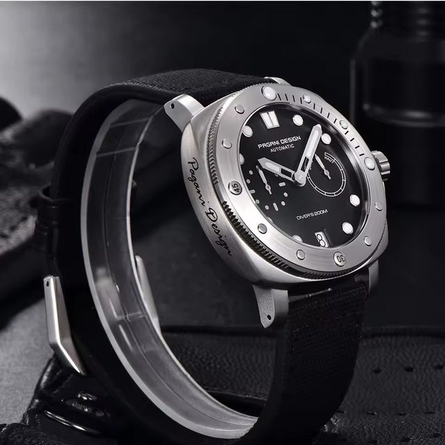 PAGANI DESIGN Armbanduhr, Edelstahl, Saphirglas, Schwarz, Herren - Bild 1