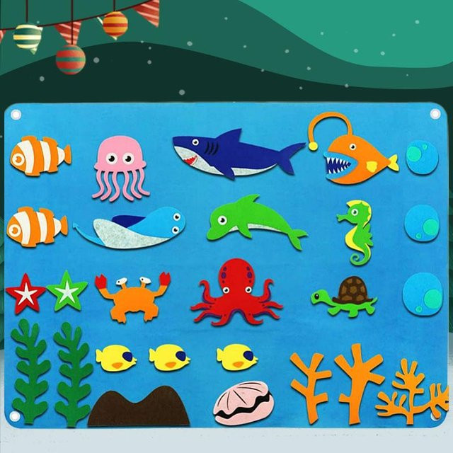 Fashnics Bauernhof Tiere Filz Story Board, Puzzle Spielzeug, ab 3 Jahre - Bild 1