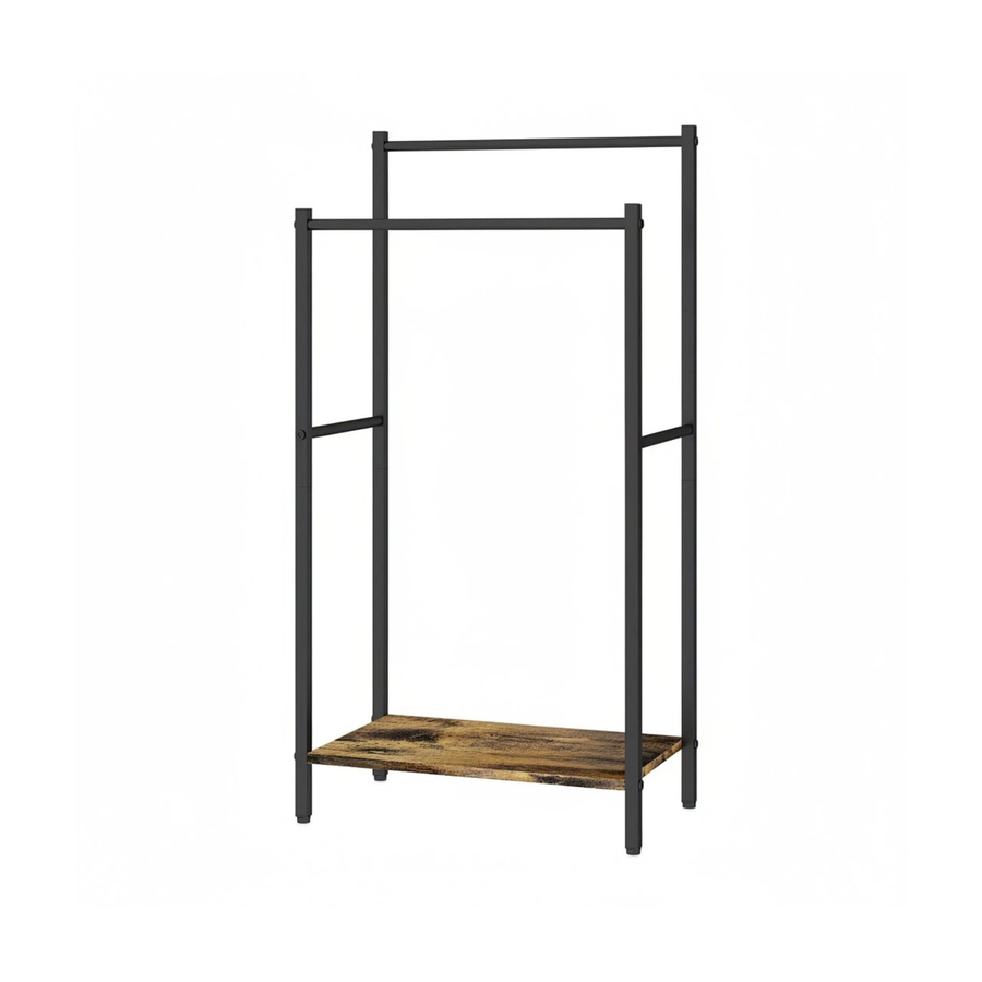 Relaxdays Handtuchständer aus Metall in Schwarz, freistehend, H: 81,5 cm, B: 42 cm, T: 24 cm - Bild 2