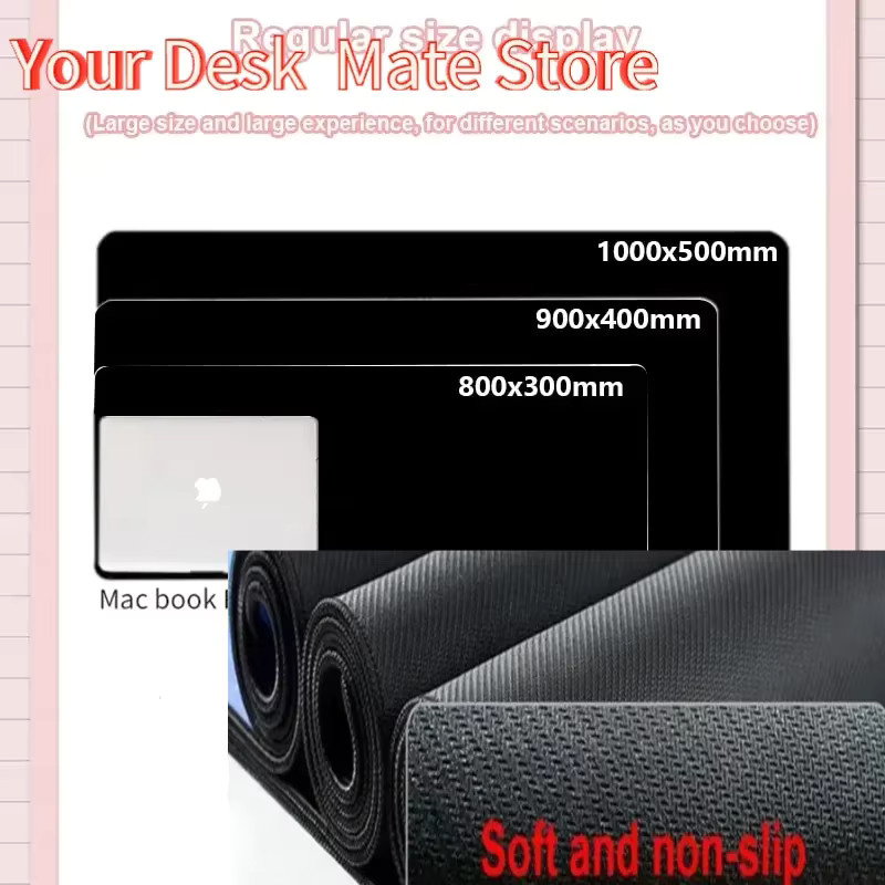 Potdemiel Deskmat Schreibtischunterlage als Gamer Mousepad in Weiß und Schwarz, B/T: 90 x 40 cm - Bild 5