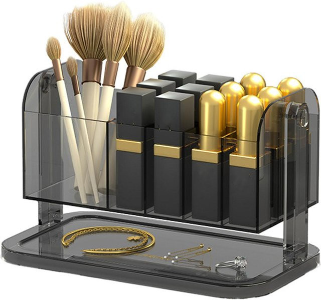 CosyHome Lippenstiftregal, Kunststoff, Transparent, Schwarz - Bild 1