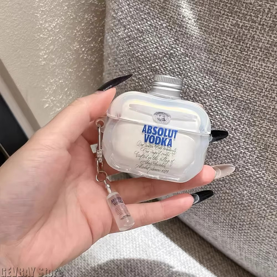 Apple AirPods Hülle Wodka Design transparent, kompatibel mit AirPods 4, Pro 2 und 3. Generation - Bild 3