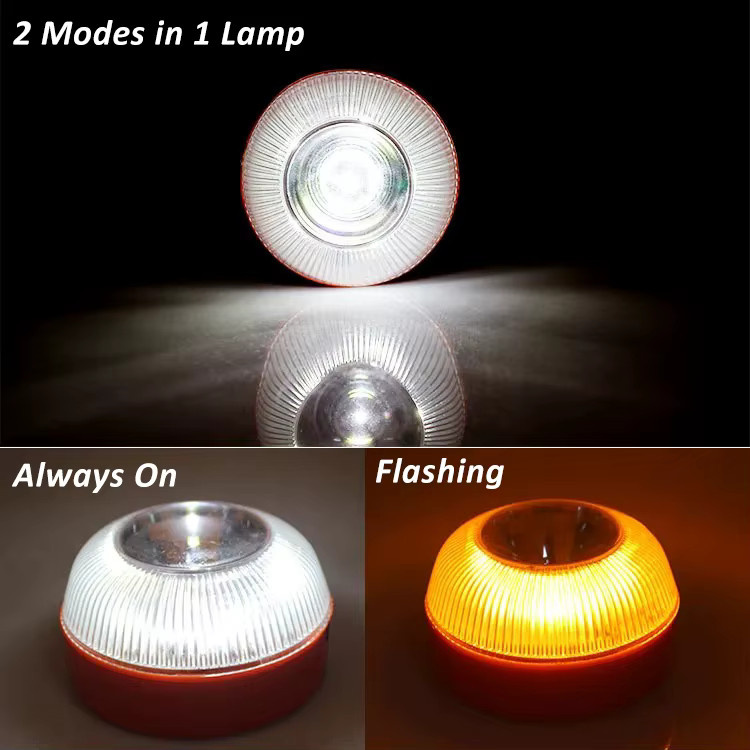 LINYILIGHT LED Auto-Blitz-Warnleuchte mit Magnet und Akku, rote Signallampe als Notlicht und Parkbeleuchtung - Bild 3