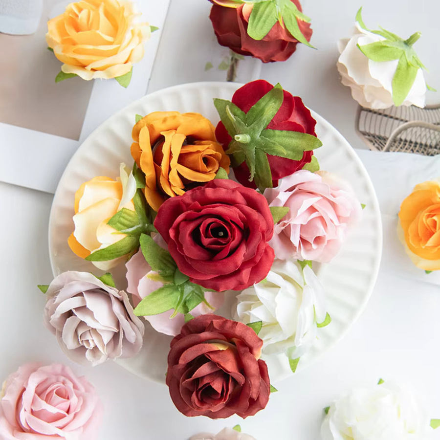 Künstliche Rosenköpfe in Multicolour für DIY-Dekorationen, Hochzeiten und Valentinstag - Bild 2