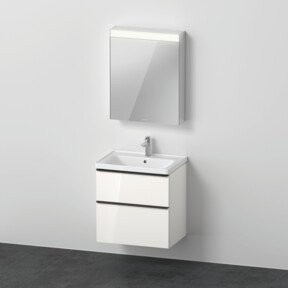Duravit D-Neo Möbelwaschtisch mit Waschtisch-Unterbau in Weiß Hochglanz, B/T/H: 65 x 48 x 70 cm - Bild 1