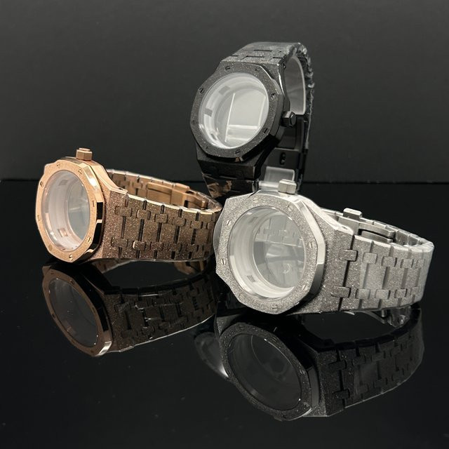Uhrenzubehör Sternsand, Stahlgehäuse und -armband, Gold-Schwarz, 41 mm - Bild 1
