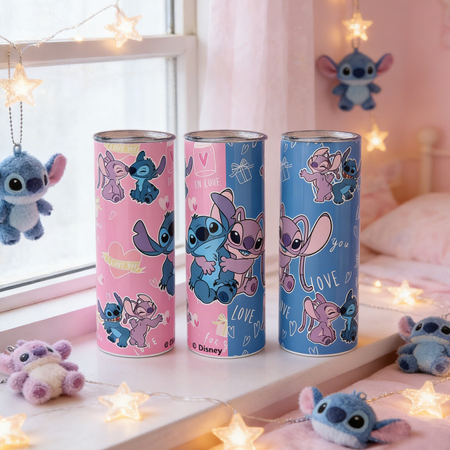 Disney Lilo & Stitch Isolierter Edelstahl-Becher Tumbler, Multicolor, 20oz (ca. 591 ml) - Bild 1