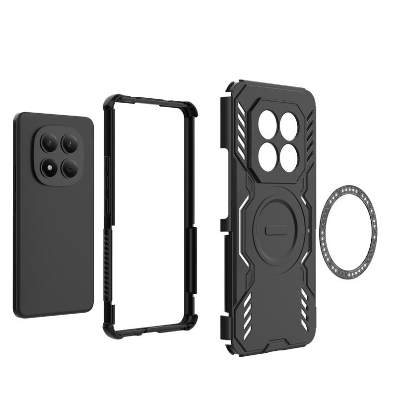 ELVEV Stoßfeste Magnetische Hülle für Xiaomi POCO M8 M8 Pro 5G aus PC und TPU mit Wärmeableitung - Bild 3