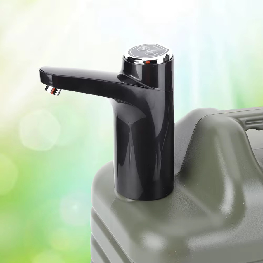 Alloet Elektrische Wasserpumpe in Schwarz, USB wiederaufladbarer tragbarer Wasserspender mit Ein-Tasten-Schalter für Outdoor-Camping - Bild 5