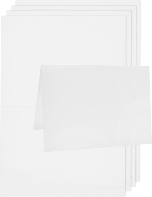 Rico Design Paper Poetry Luxury Karten A5 Weiß - Bild 1