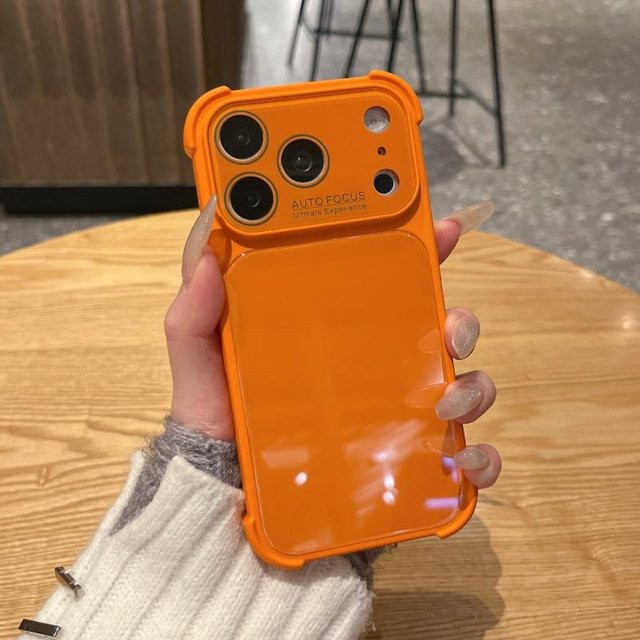 Stoßfeste Acryl Handyhülle mit Kristallbonbon-Effekt für Apple iPhone 13 bis iPhone 17 Air Pro Max in Orange - Bild 1