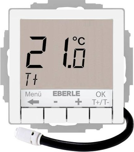 Eberle UTE 4100-F-RAL9016-G-55 Raumthermostat Unterputz für Heizen und Kühlen in Weiß mit integriertem Sensor - Bild 1