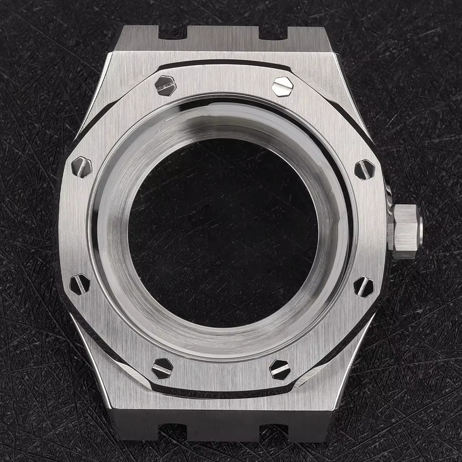 miaozhunke Uhrengehäuse Edelstahl, 41 mm, Silber - Bild 2