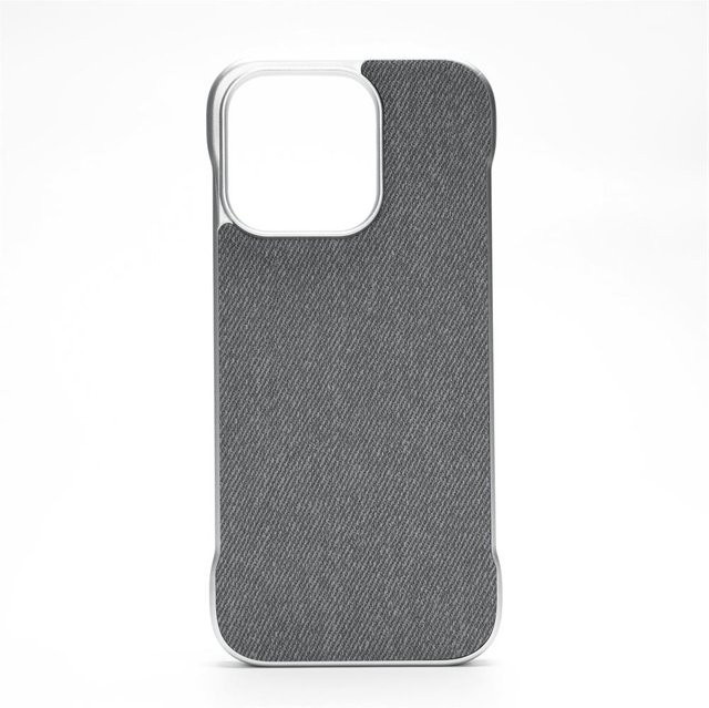 UEDESHENG Magnetische Hülle mit Stoffstruktur für iPhone 17 Air, 16 Pro Max, 15 Pro Max, 15 und 14, Ultra-dünn und rahmenlos, Grau, MagSafe kompatibel - Bild 1