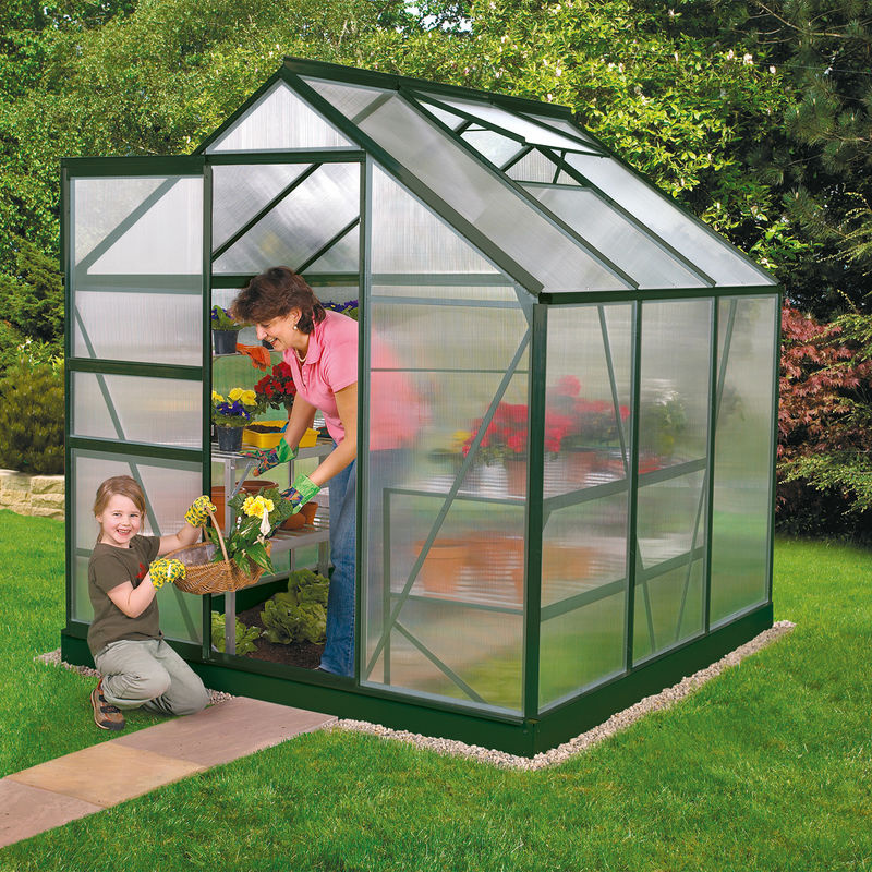 Vitavia Gewächshaus Venus 3800 in Grün mit 4 mm HKP und 3,8 m² Fläche - Bild 3