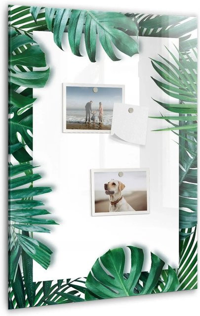 Tulup Magnetische Glastafel Monstera Rahmen B/H: 40 x 60 cm - Bild 1